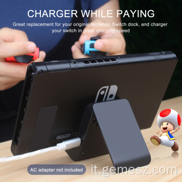 Stazione di ricarica pieghevole portatile per Nintendo Switch